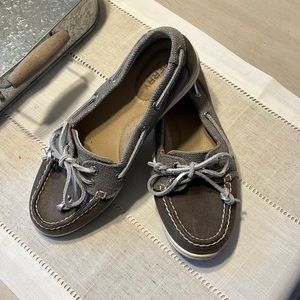 Sperry Top-Sider boat shoe 6.5 Grey Sparkle